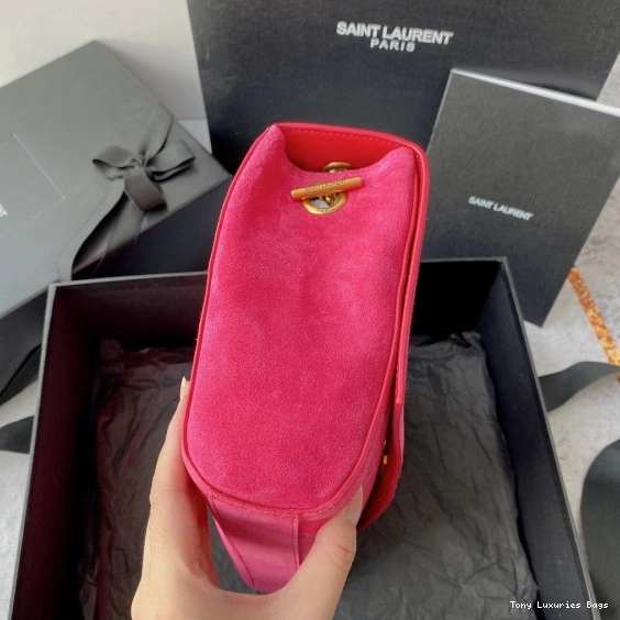 Tony Luxuries SMOOTH YSL REVERSIBLE MEDIUM KATE IN LEATHER SUEDE AND 0709